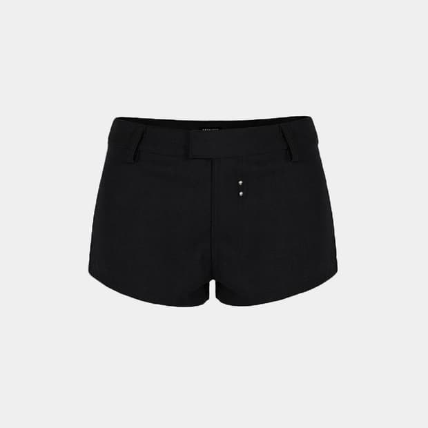 배드블러드 badblood 프로토 개버딘 마이크로 쇼츠 블랙