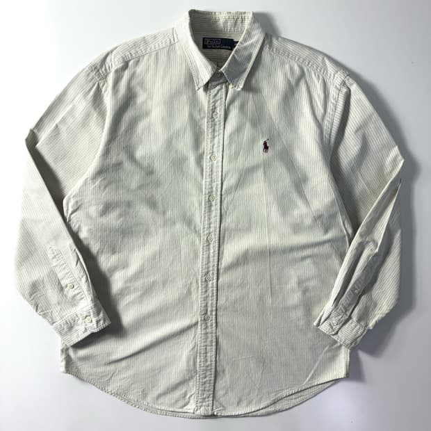 Polo  폴로 랄프로렌 자수 코튼 스트라이프 셔츠 