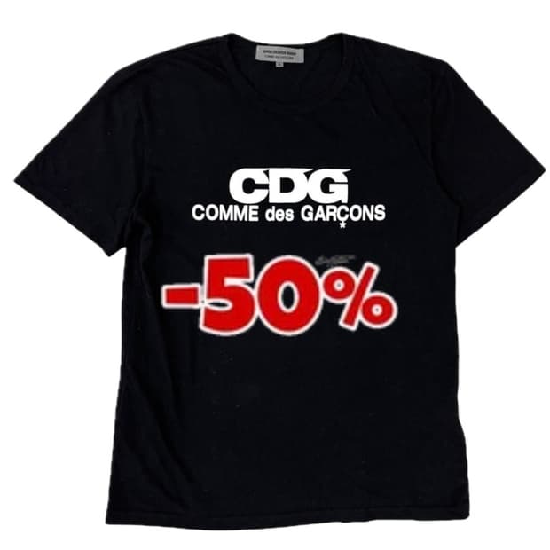 꼼데가르송 CDG 블랙 반찬 티셔츠