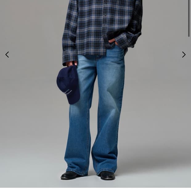 ERA 체크셔츠 블루 M 미착용