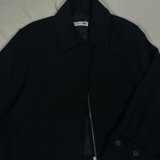 유니클로 x jw앤더슨 블랙 울 블렌드 숏자켓(s)