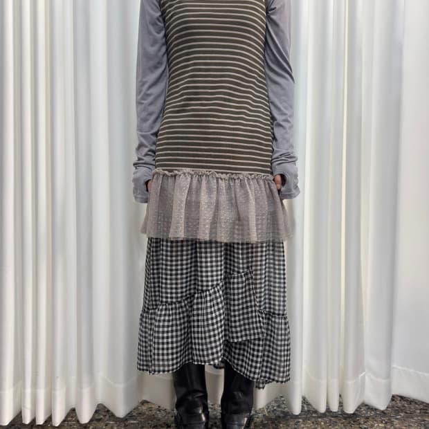 stripe sleeveless