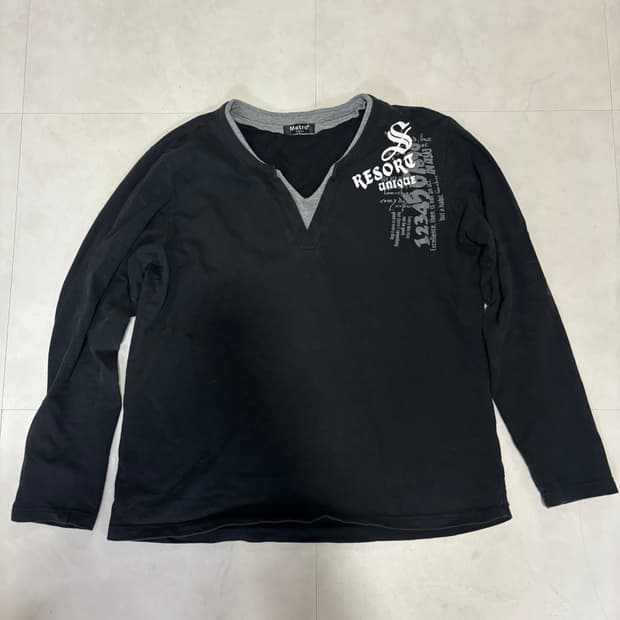 y2k 빈티지 레이어드 롱슬리브