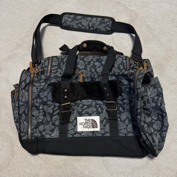 노스페이스 화이트라벨 패턴 더블백