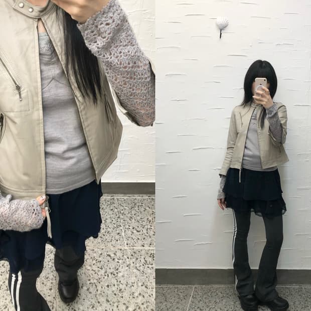 cloudy leather jacket