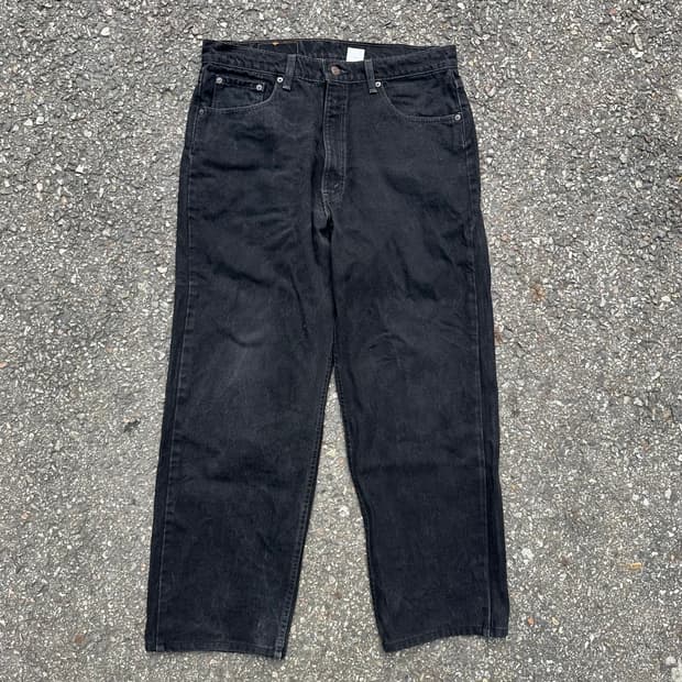 빈티지 90s 리바이스 565 블랙 데님 팬츠 