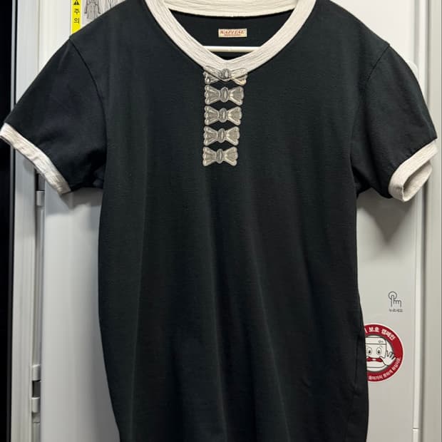 캐피탈 브이넥 반팔 size1