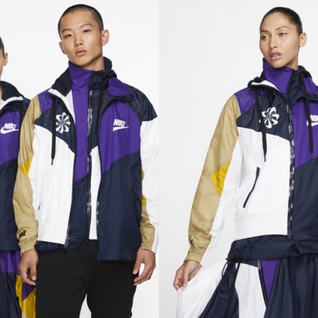 나이키 x 사카이 후디드 아노락 바람막이