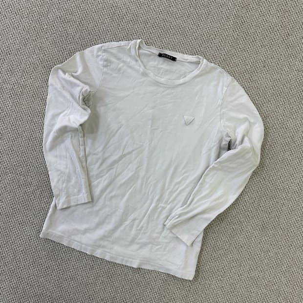 S 게스 레귤러핏 긴팔 티 0428D