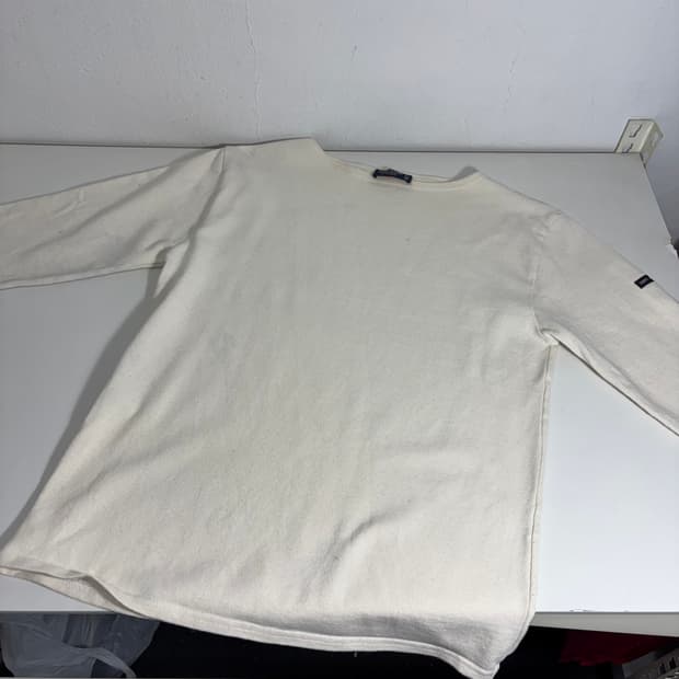 우먼M 세인트제임스 라이트아이보리 기본로고 코튼 슬리브긴팔티