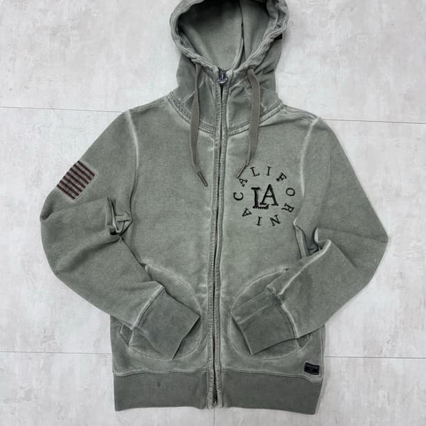 •트루릴리전 Y2K 대장급 빈티지 워싱 후드집업 (딱붙핏)
