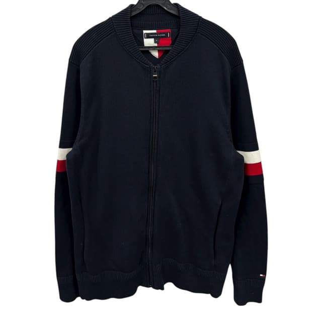 타미힐피거 집업 울 니트