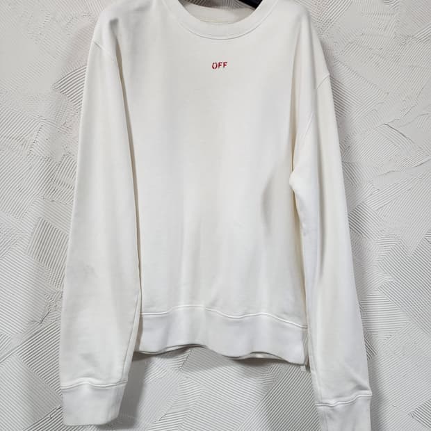 정품 국내매장판 오프화이트 20fw 스텐실 애로우 스웻셔츠