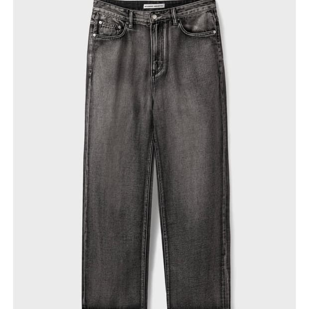 브랜디드 EXTRA WIDE DENIM PANTS [SAND BLACK]
