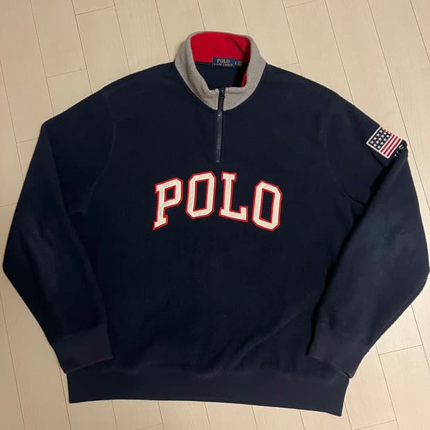 (XL) 폴로 랄프로렌 ISA 성조기 후리스 자켓