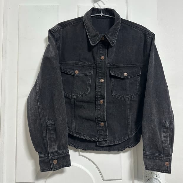 시스템 크롭 데님 자켓