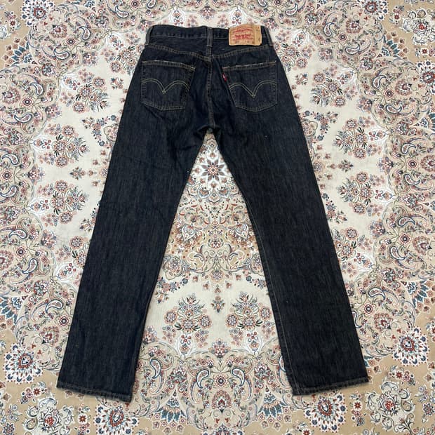 리바이스 501 흑청 데님팬츠 바지