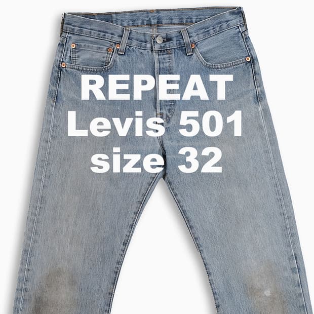 빈티지 리바이스 501 연청 32 인치 LV50132432