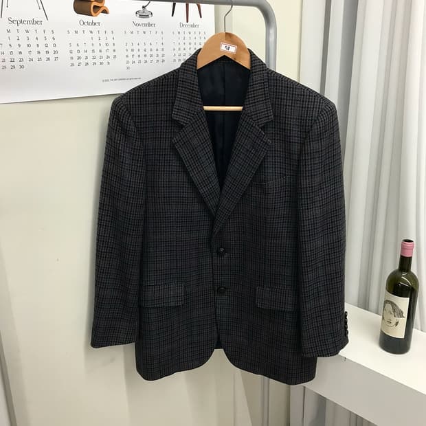 버버리 캐시미어 체크 블레이저 자켓