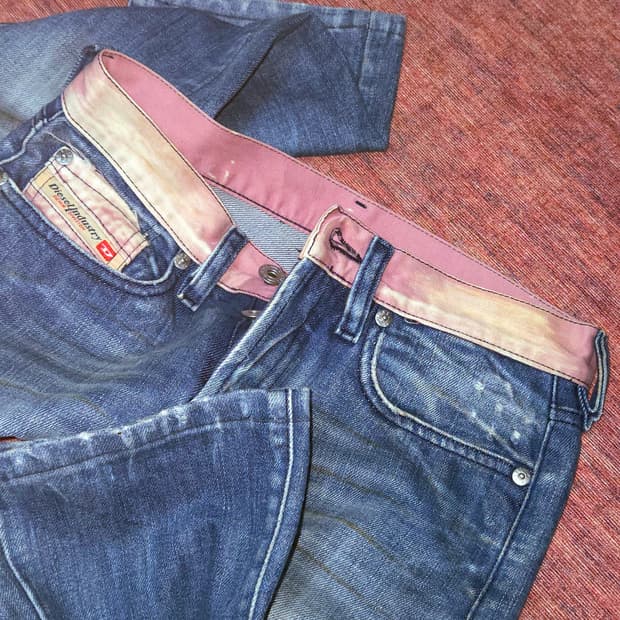 디젤 로우라이즈 워싱 데님