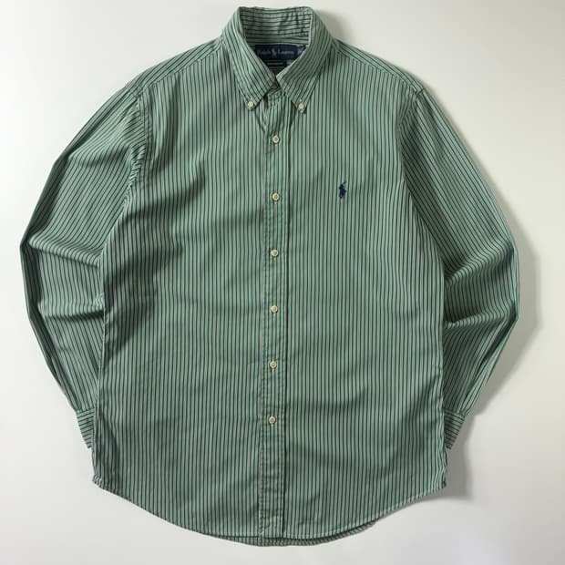Polo 폴로 랄프로렌 그린 긱시크 스트라이프 셔츠