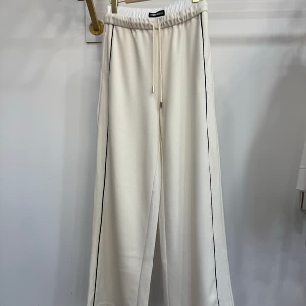 화이트 트랙 면 팬츠55~66반