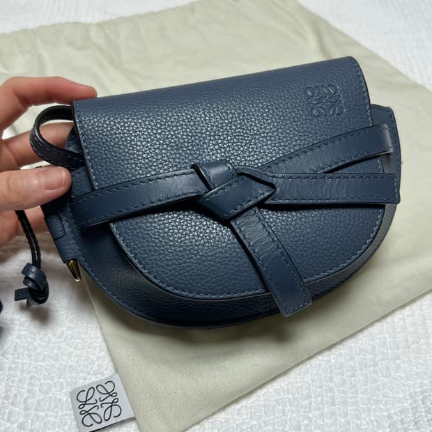 로에베 게이트백 미니 오닉스 블루 컬러