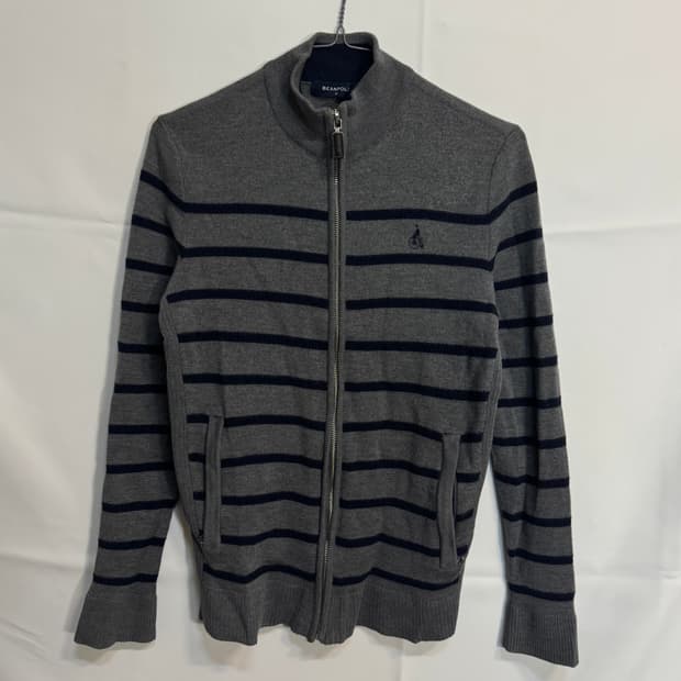 빈폴 스트라이프 니트집업