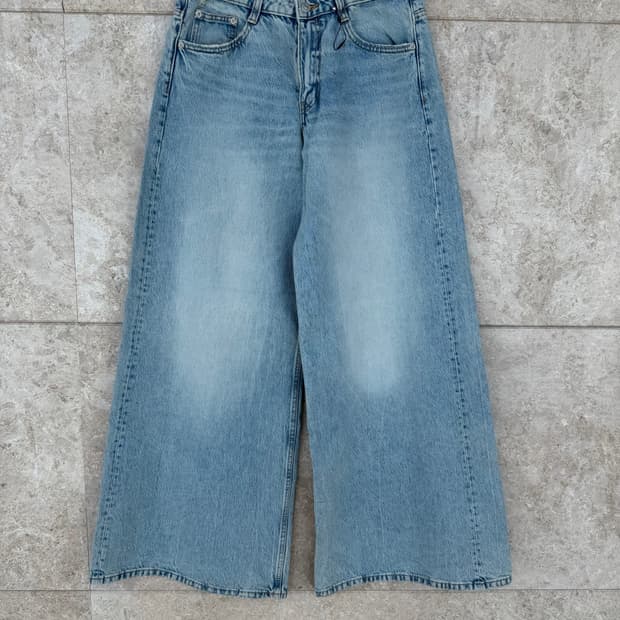 새상품 자라 로우라이즈 와이드플레어 와이드부츠컷 Zara