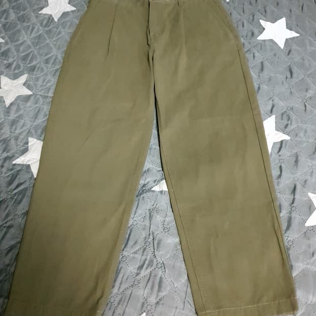 프리즘웍스 오리지널 가먼츠 앵클 핀턱 치노팬츠 카키 (L)