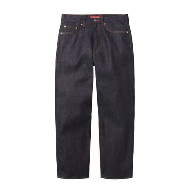 슈프림 리지드 배기 셀비지 진 리지드 인디고 - 23FW