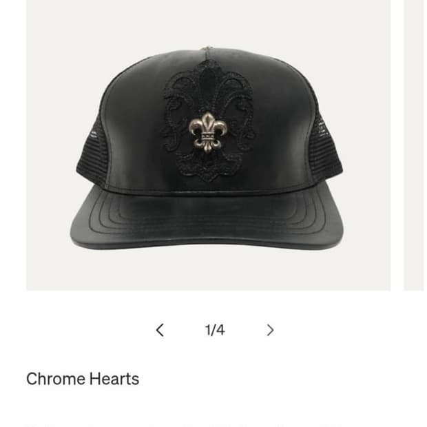 크롬하츠 Fleur de Lis Leather 캡