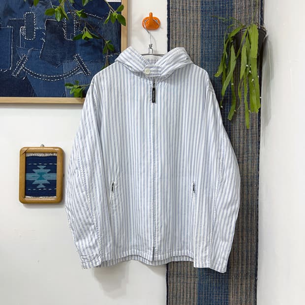 ALBATROSS CLUB    Stripe Hoodie Zip-Up 