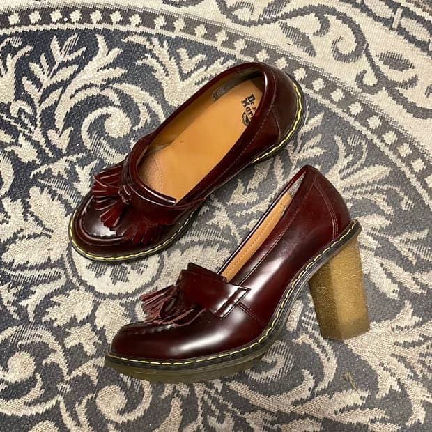 닥터마틴 (우먼) 로마 버건디 힐 구두  