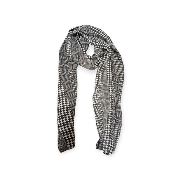 블랙 패턴 스카프 