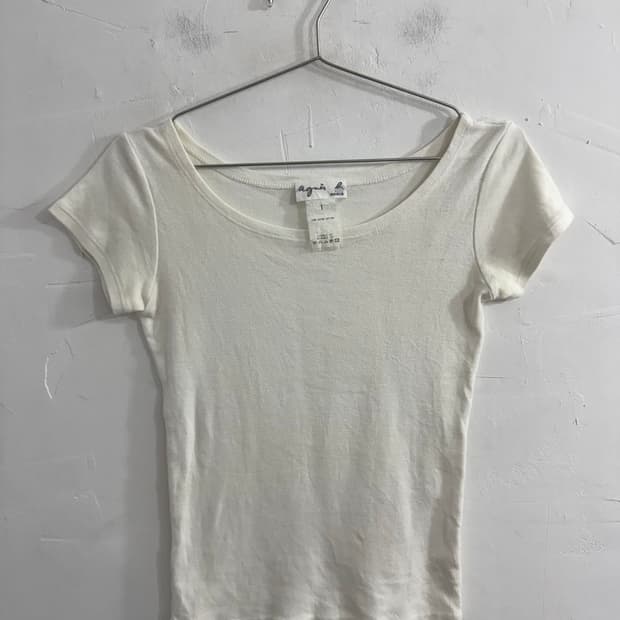 Agnes b white slim top