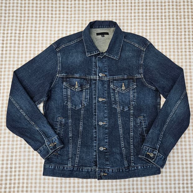 유니클로 스판 데님 청자켓 남자100