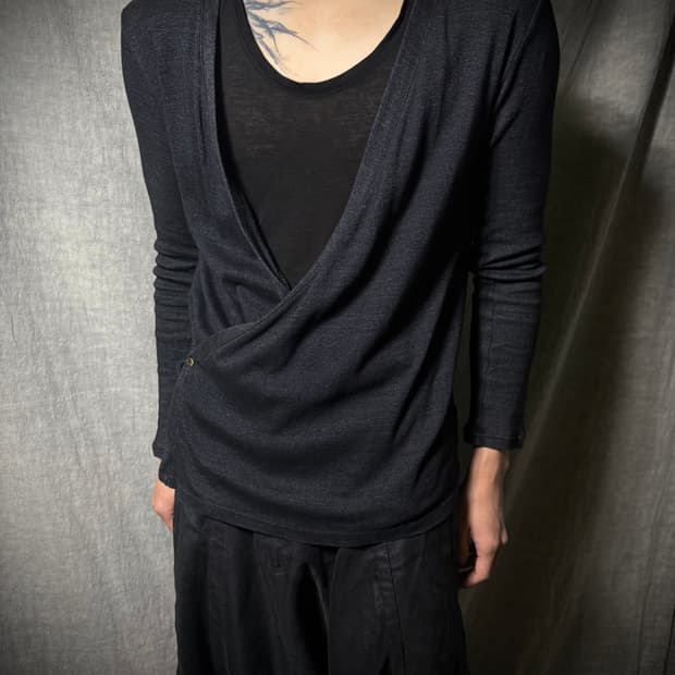 Rip Van Winkle Draped Cardigan  일본 아방가르드