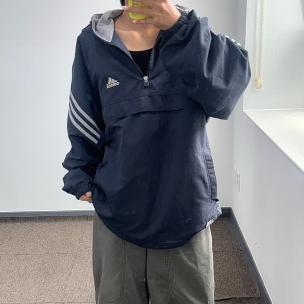 Adidas 아디다스 반집업 차콜 아노락