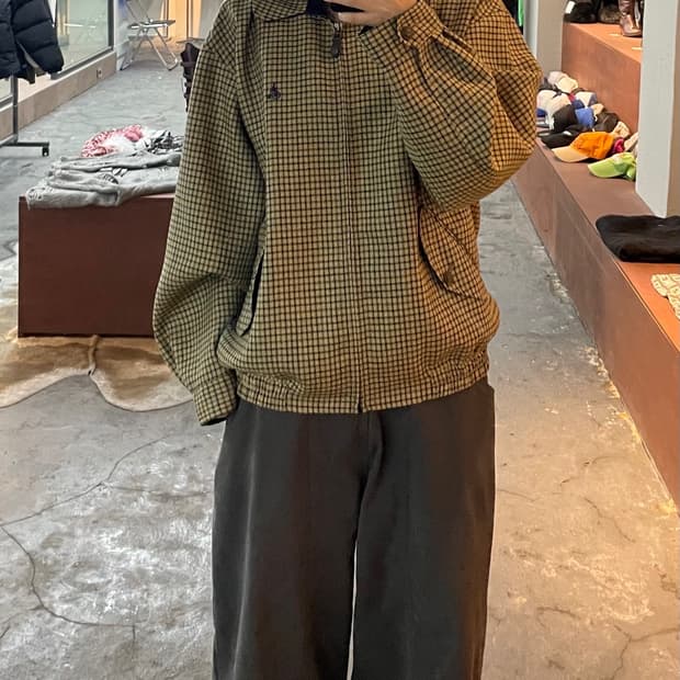 빈폴 체크 블루종 H762
