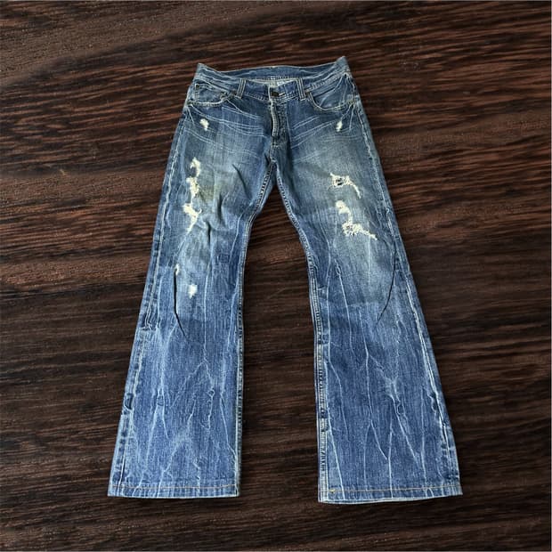 Japanes vintage 신치백 부츠컷 데님팬츠