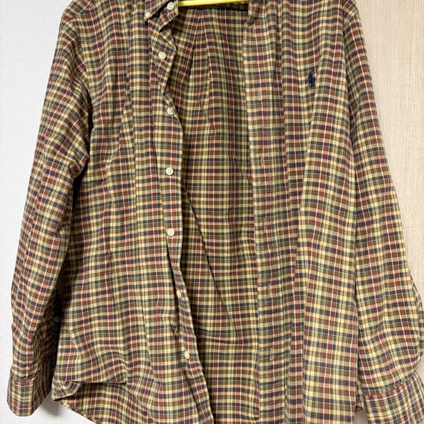 빈티지 랄프로렌 클래식핏 체크 셔츠 M(95)