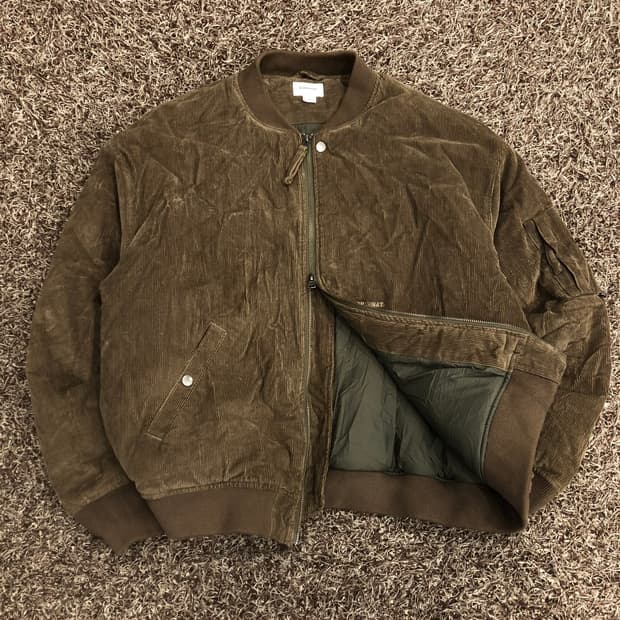 커버낫 코듀로이 투웨이 항공 블루종 자켓 