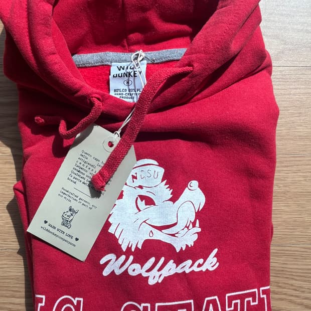 [새상품] 와일드 동키 후드티 후디 M 레드 빨강