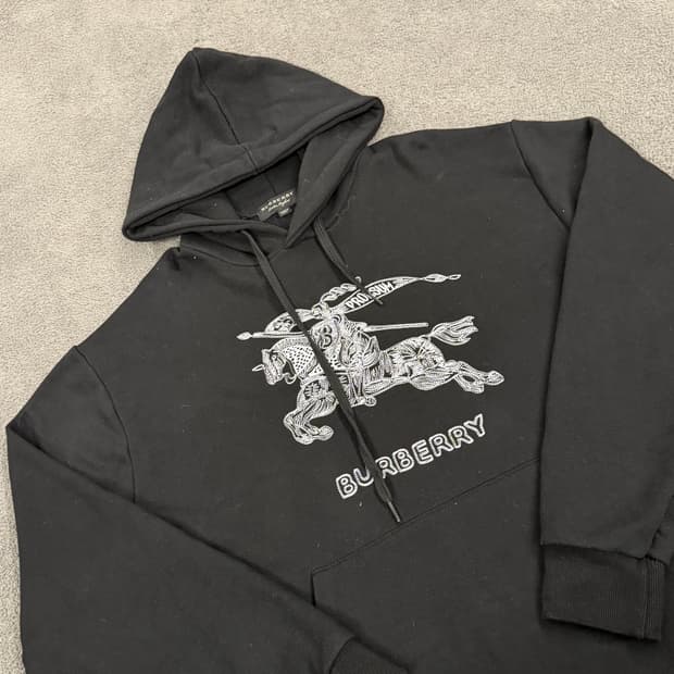 [정품] 버버리 EKD 코튼 후디 블랙 후드티 c1