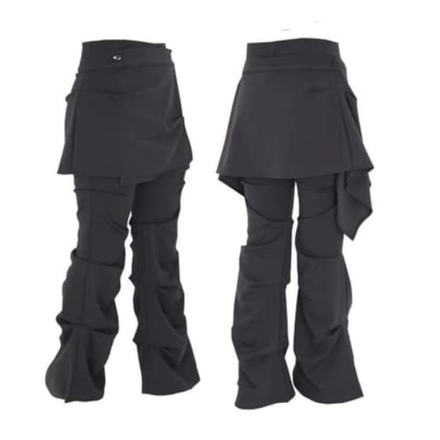오호스 wrap over truck pants 치마바지 (차콜)
