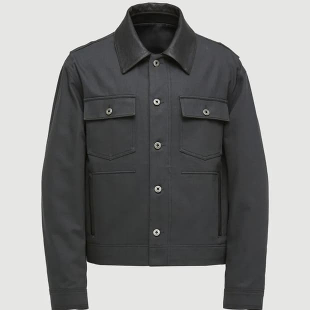 쿠어 레더 패치워크 필드 자켓 M 올리브 차콜