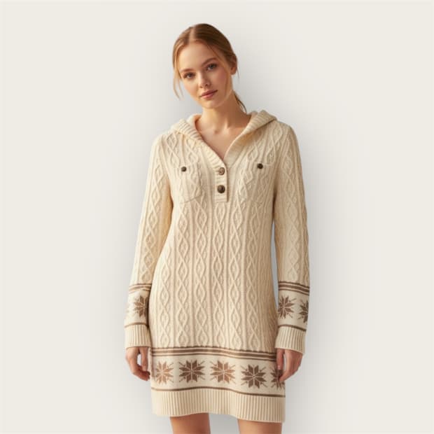 .38/ 버버리 블루라벨 노르딕 후디 니팅 원피스