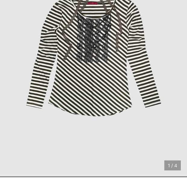 Lace halter top, khaki striped