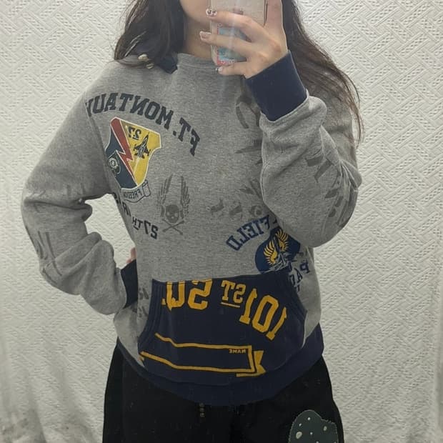 폴로 랄프로렌 US 해군 항공 프린팅 약기모 후드티 100 C05979
